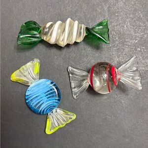 Vintage Murano glass candy decor set of 3